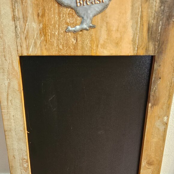RARE RUSTIC FARMHOUSE CHICKEN ROOSTER KITCHEN OFFICE WOOD MEMO NOTE CHALKBOARD - Picture 5 of 15